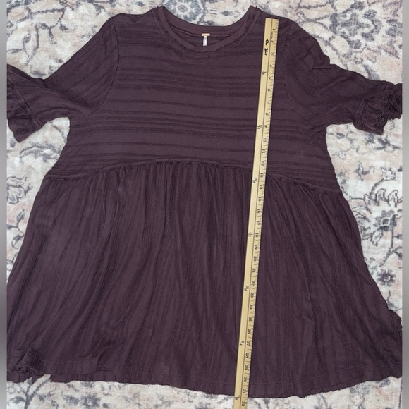 Free People Take A Spin Babydoll Tunic Dress Black Honey Size Medium - Picture 7 of 11